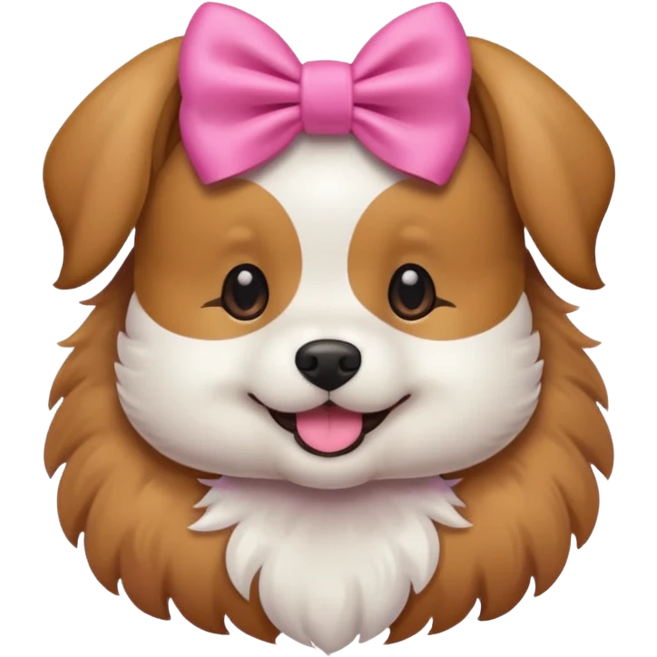 Dog with a pink bow  emoji