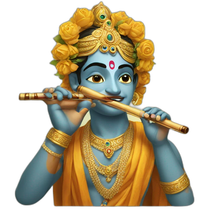 Krishna with flute emoji