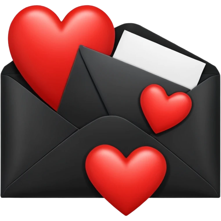 heart with a black envelope emoji