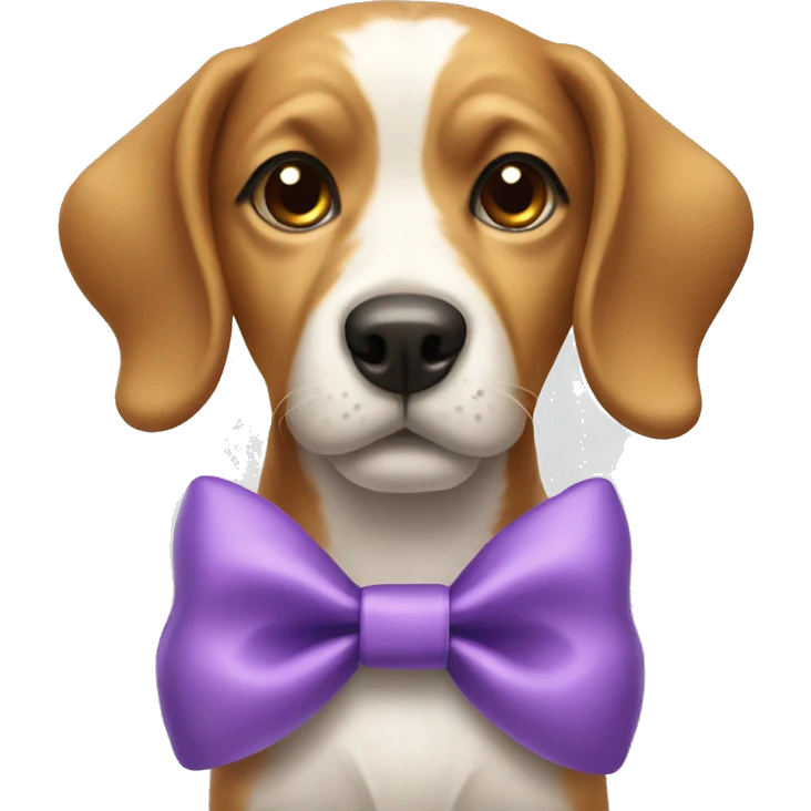 Dog with a bow  emoji