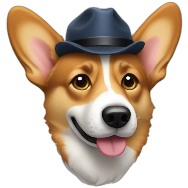 corgi as a private eye emoji