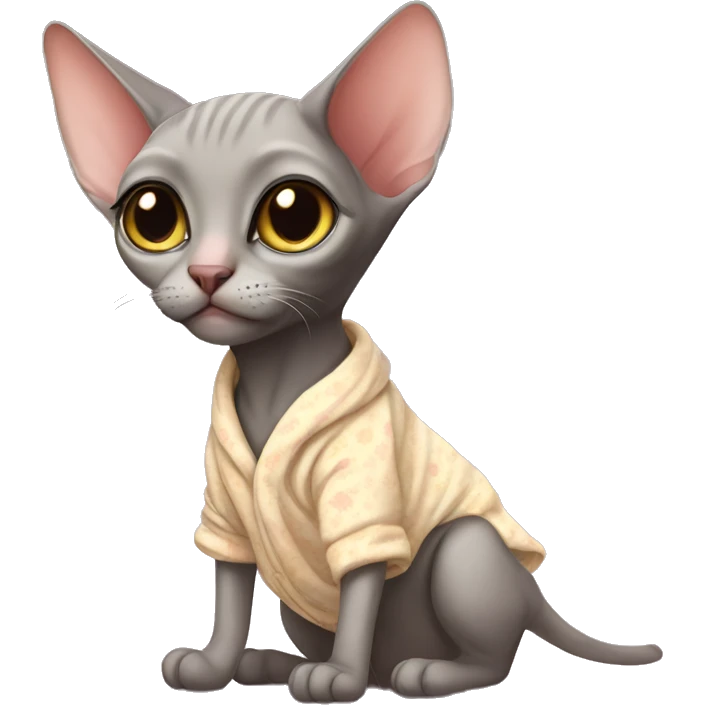 Sphinx cat in pijamas emoji