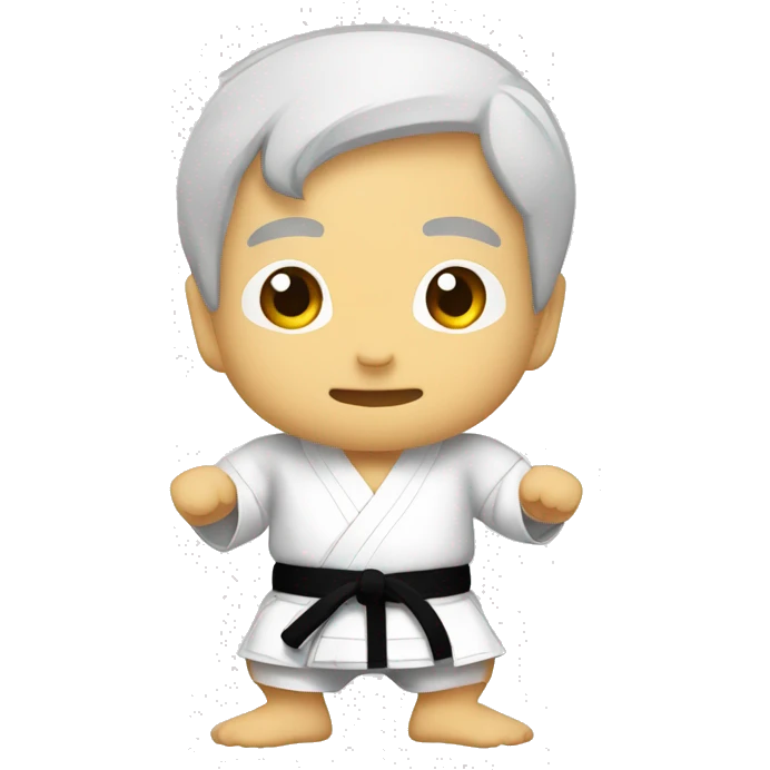 gichin Funakoshi en posición de karate emoji