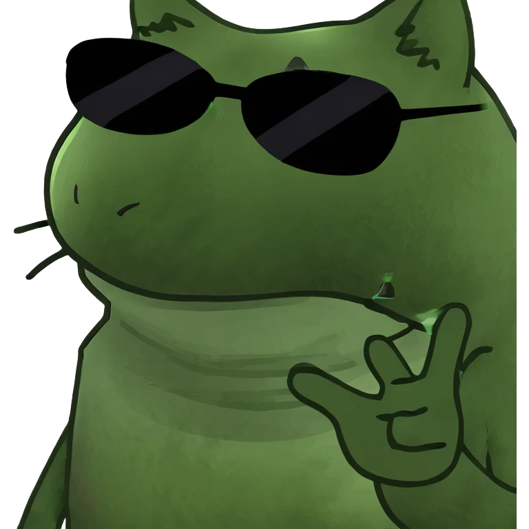Cat with sunglasses emoji