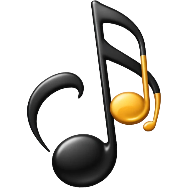 black music note emoji