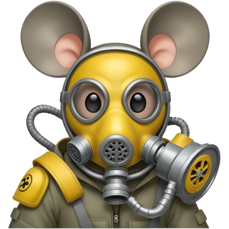 mouse with gas masks emoji