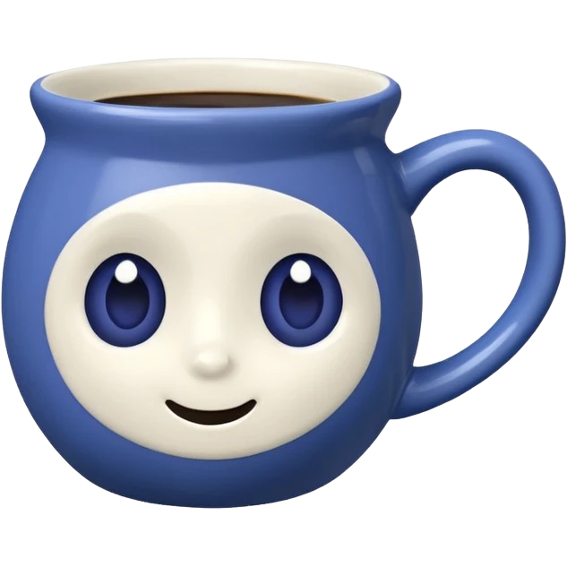 Coffee MUG WITH BLUEBERRY ON THE MUG emoji