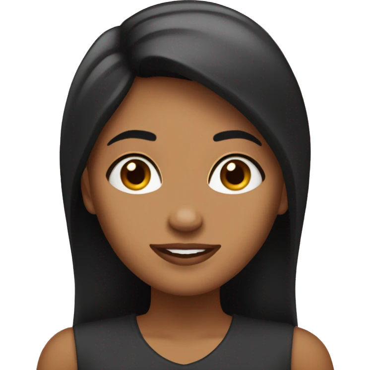 mujer morena de cabello negro abrazando corazon emoji