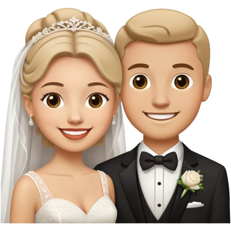 Bride and groom wedding couple emoji