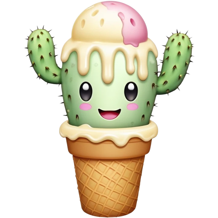 Ice cream cactus  emoji