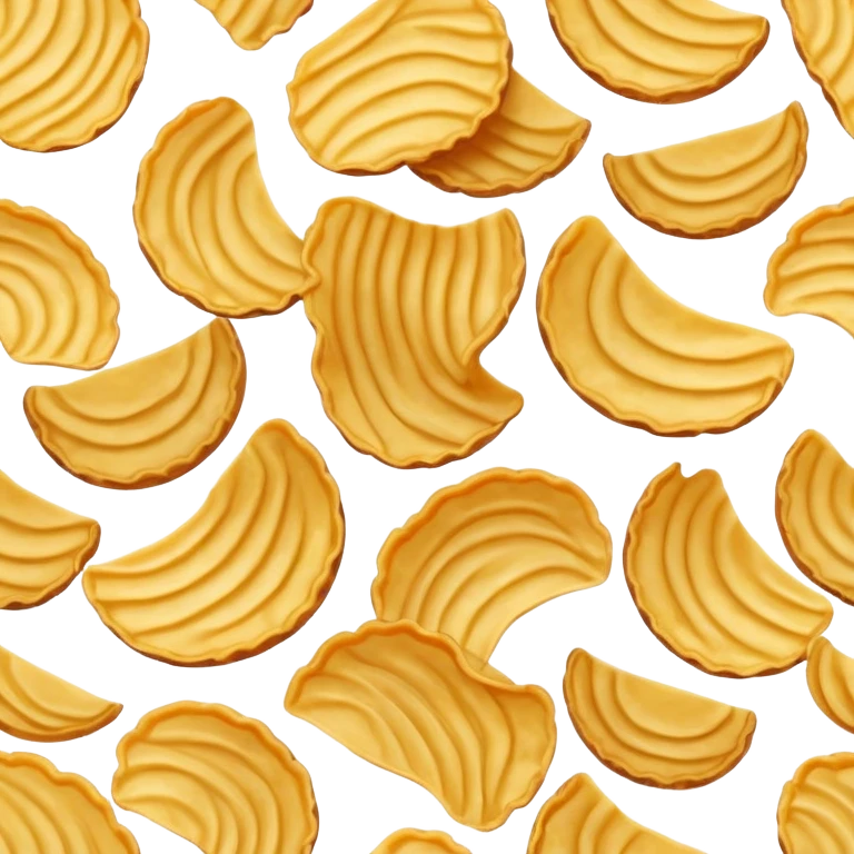 rippled potato chips with ridges emoji
