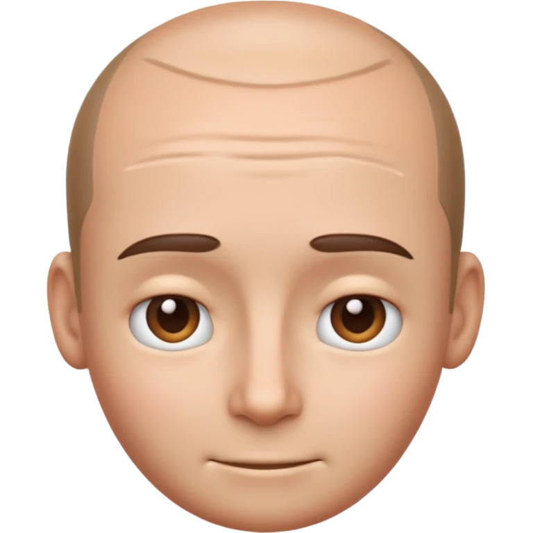 Apple-style 3D emoji showing a human forehead close-up, smooth skin, simple cartoon face style, only upper face visible with eyebrows, no background. emoji