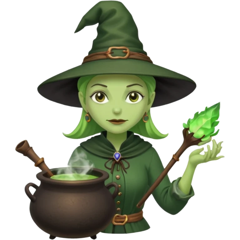 green witch cooking potion emoji