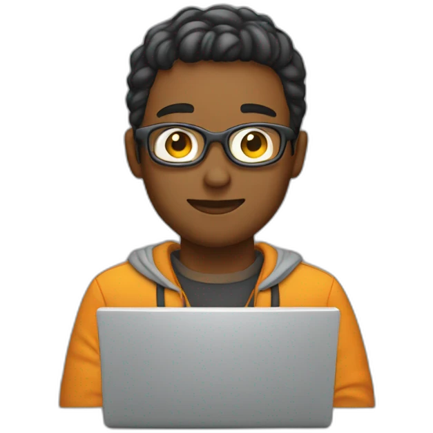 tech guy on laptop emoji