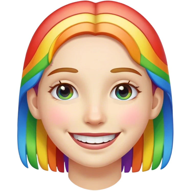 Rainbow smile emoji