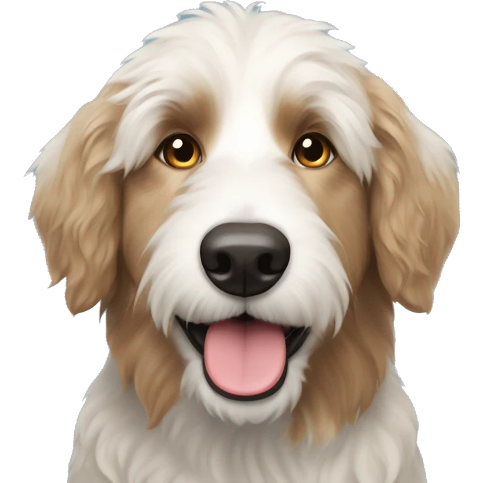 Labradoodle cross border collie emoji