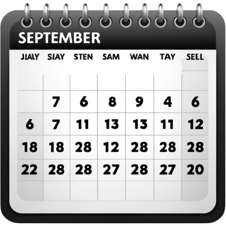 Calendar september emoji