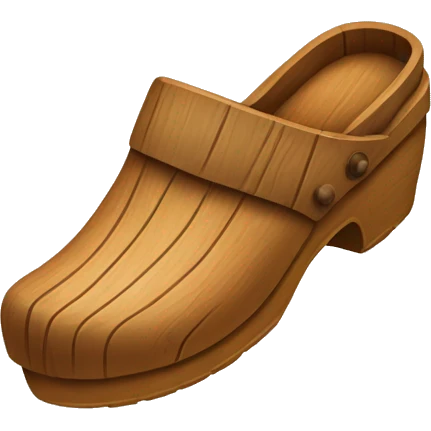 Wooden clogs emoji