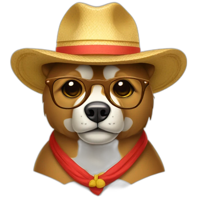 Oso con sombrero y lentes de sol emoji