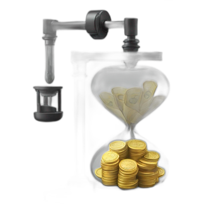 watch and money on a balancing machine  emoji
