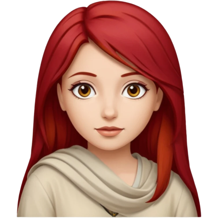 Chica Pelo corto de color rojo cereza con chica árabe pelo largo guapísima  emoji