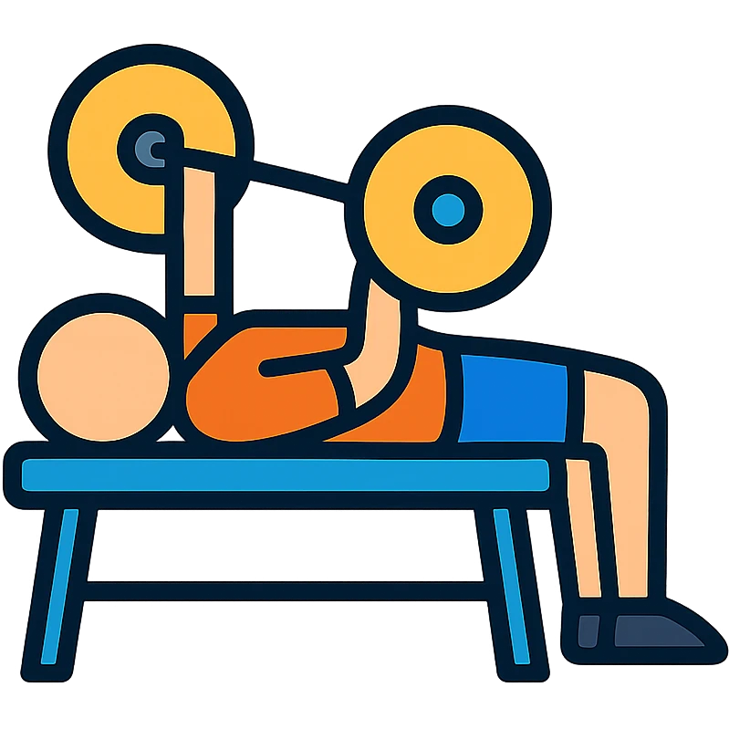 a sportman doing a bench press emoji