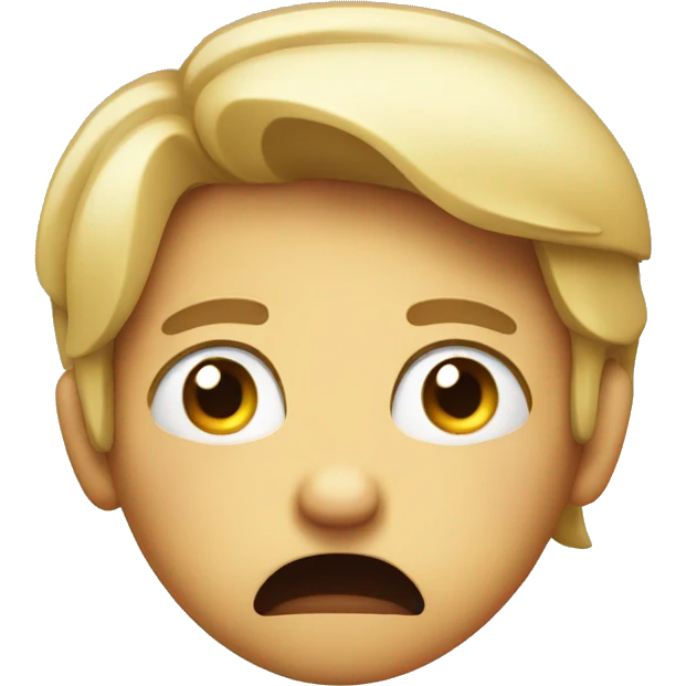 Facial emotion of panic emoji