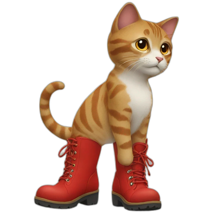 cat in a red boots emoji
