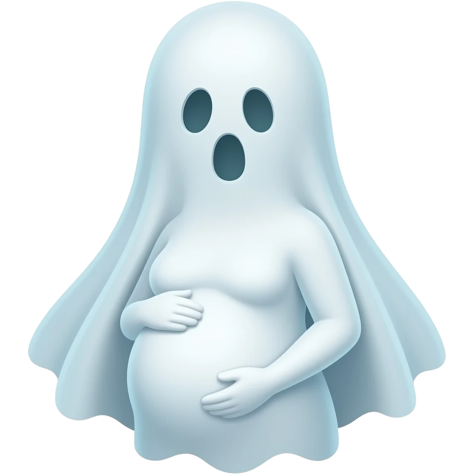 Criar imagem dos Muje ek koi bhi tendência desenho animado ka avtaar me fantasma jesa bana do grávida emoji