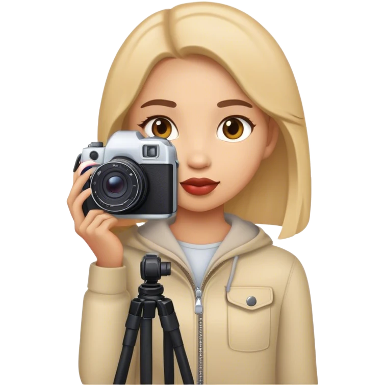 Girl with camera emoji