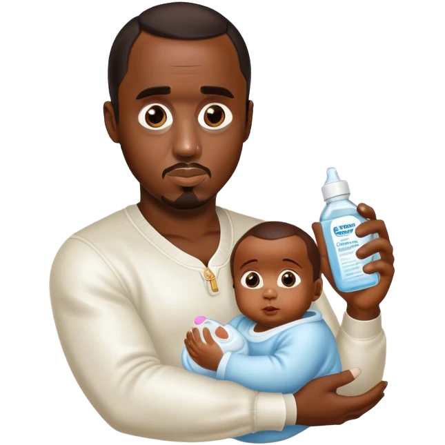 P diddy holding baby oil emoji