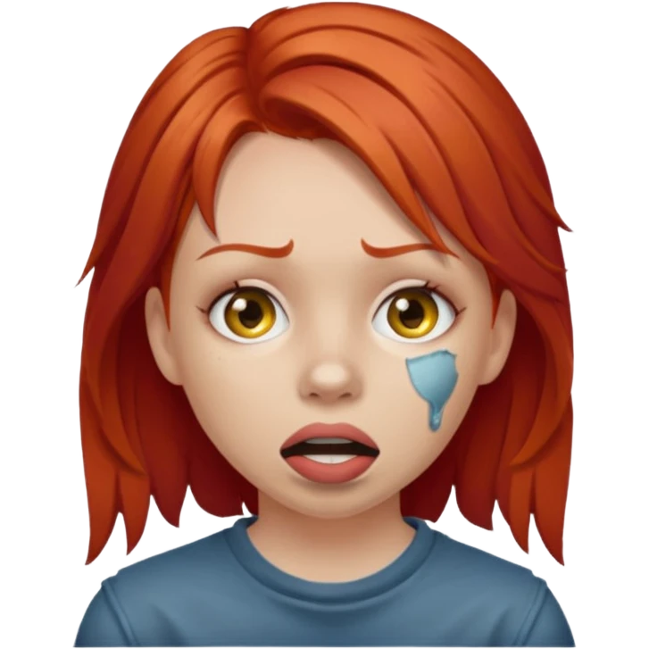 Рыжая девушка кляп emoji