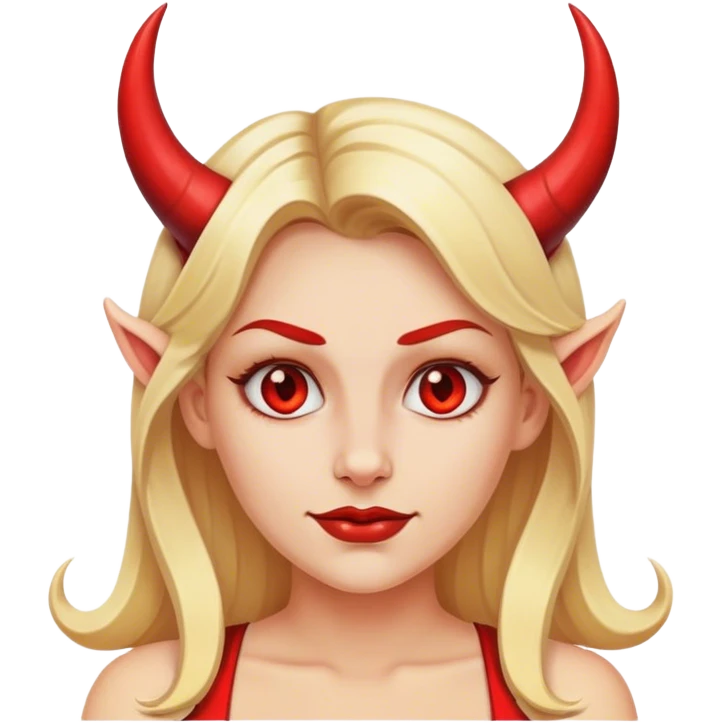 Blonde Lady devil  emoji