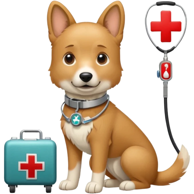 Medical Dog in ambulance emoji