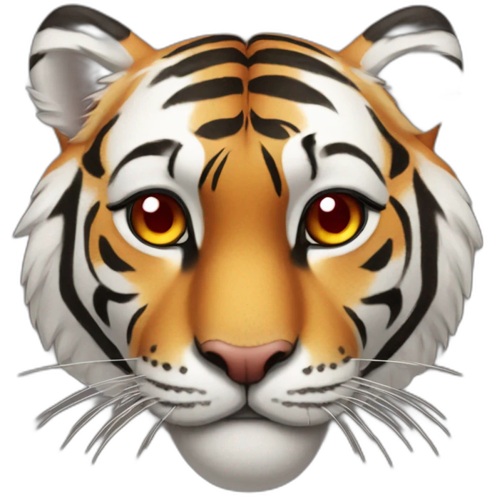 tiger with heart eyes emoji