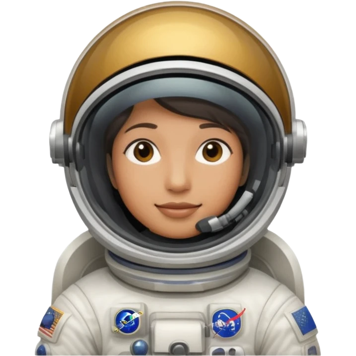 Astronaut floating in space no face real emoji