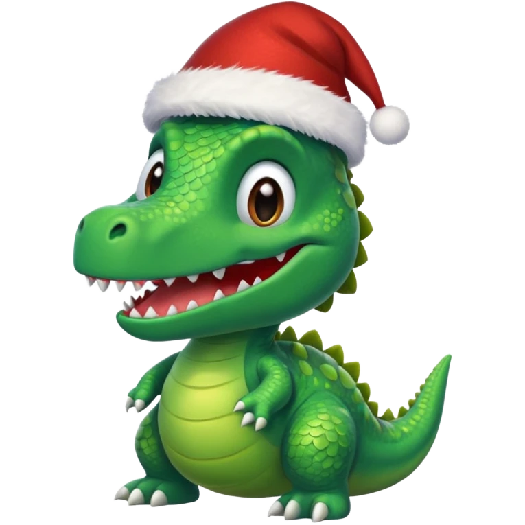 Christmas dinosaur emoji