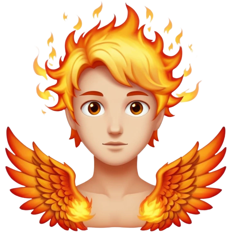 One person with Burning wings  emoji