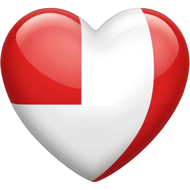heart with polish flag🇵🇱 emoji