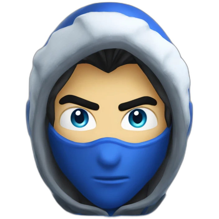 Sub-zero fighting Sonic emoji