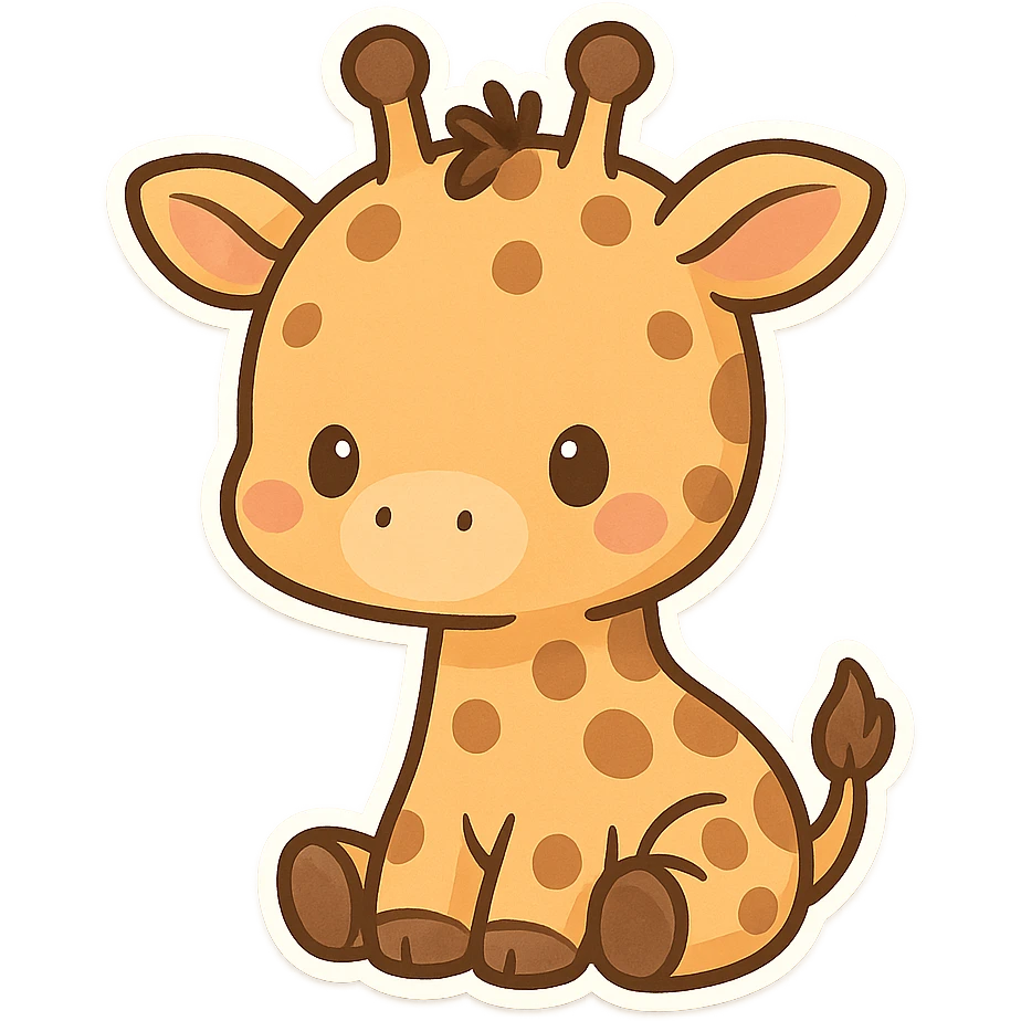 一只可爱的长颈鹿 emoji