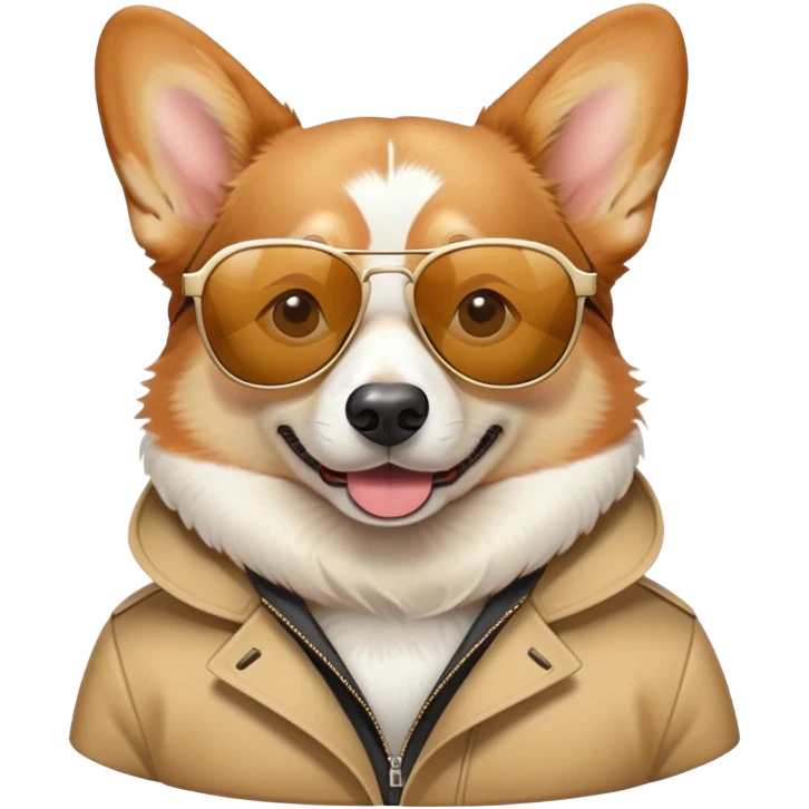 Corgi with sunglasses  emoji