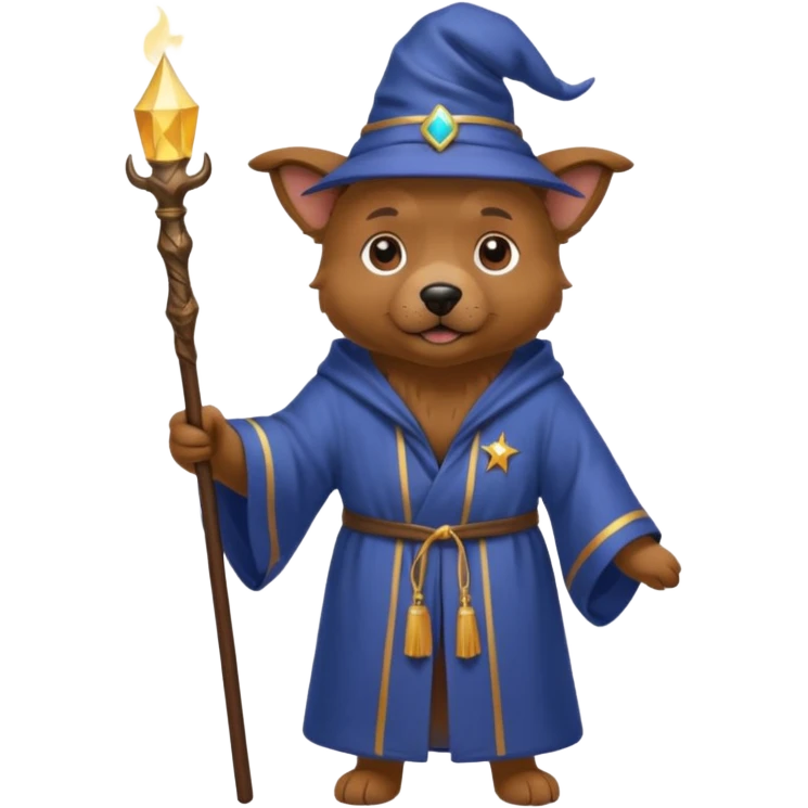 Dog wizard emoji