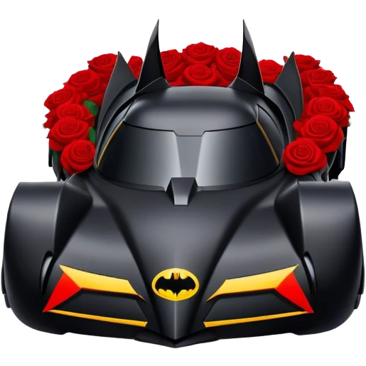 Batmobile with roses emoji