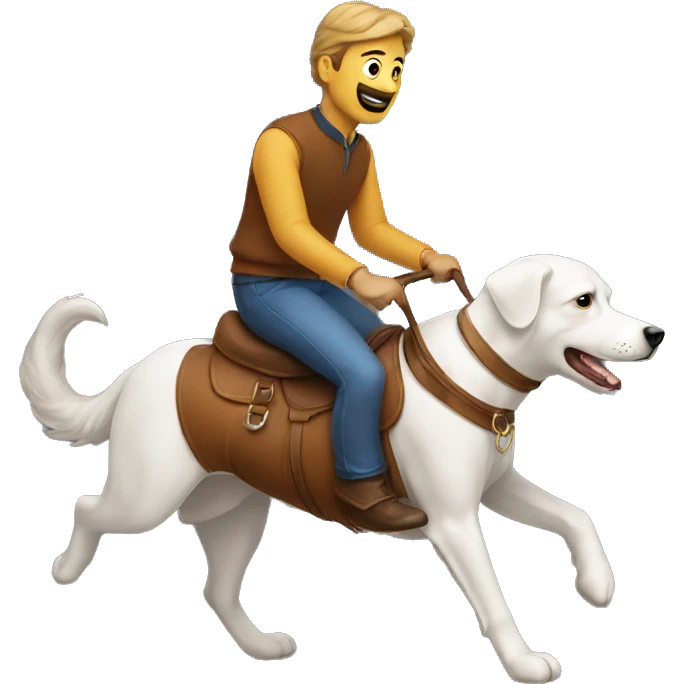 man riding dog emoji