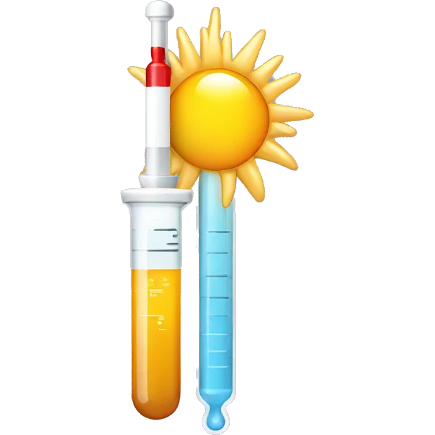 a syringe with a sun inside emoji