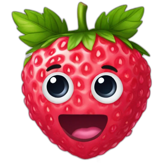 Fraise framboise myrtille emoji