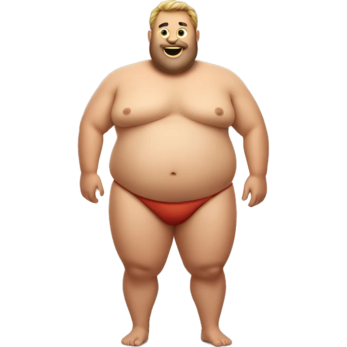 fat man in a bikinni emoji