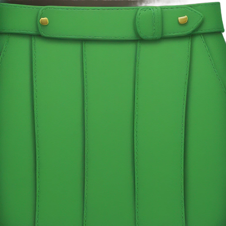 Green leather mini skirt isolated emoji