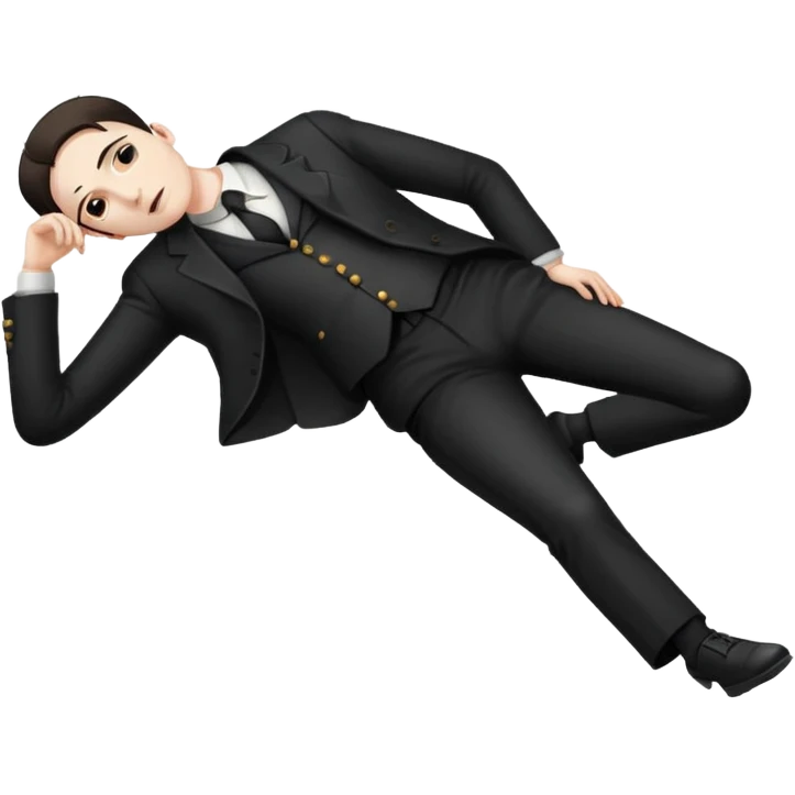 dead man full body with blazzer on floor emoji